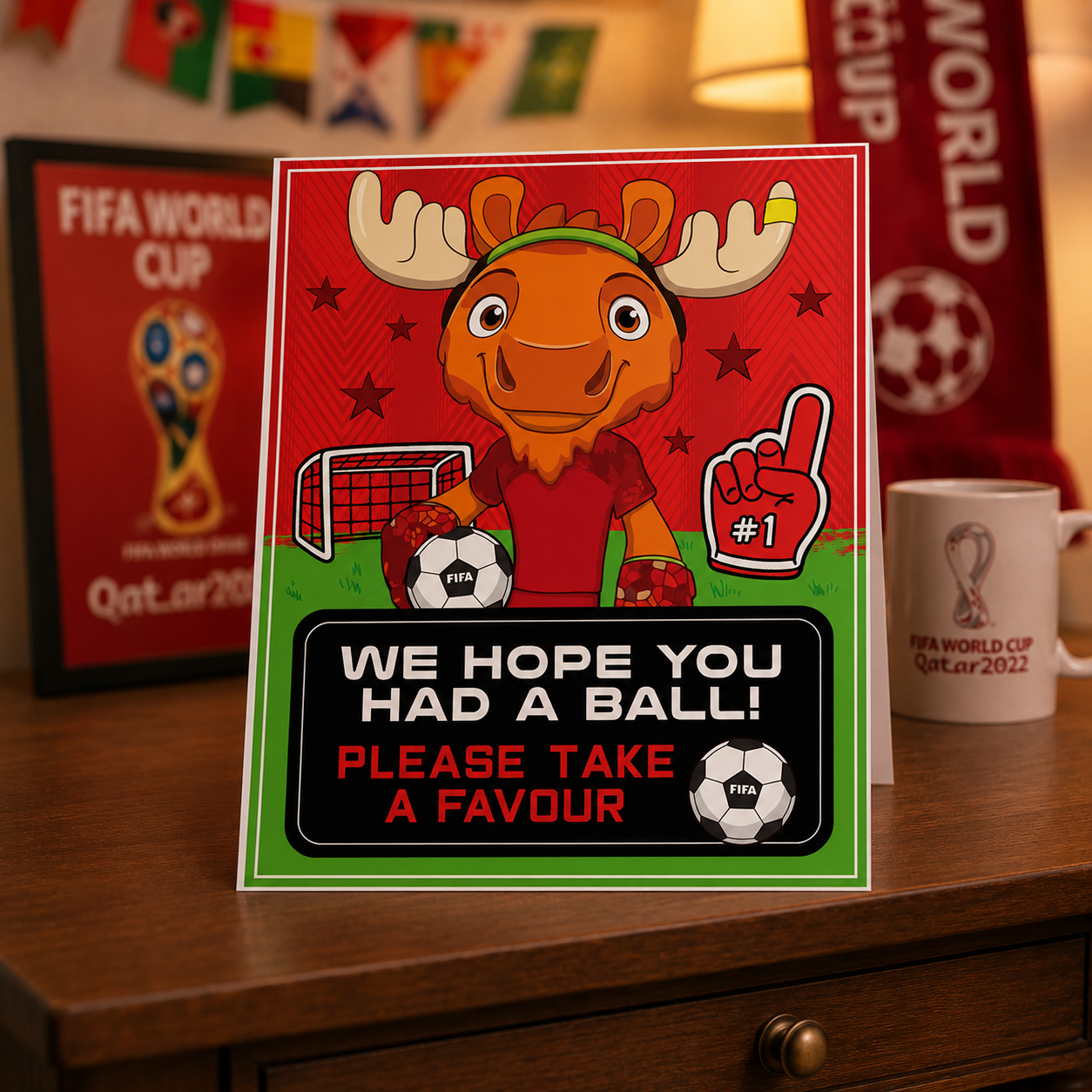 FIFA World Cup Favours Easel Display Sign